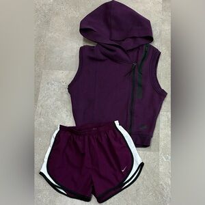 Women’s NIKE Athletic Shorts & Vest, sz Small